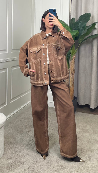 Giacca in denim Vintage Cammello HaveOne - KLS-R050 -
