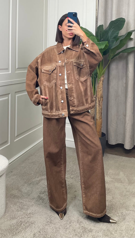 Giacca in denim Vintage Cammello HaveOne - KLS-R050 -