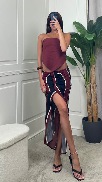 Gonna lunga con pieghe HaveOne - GFW-Q194 -