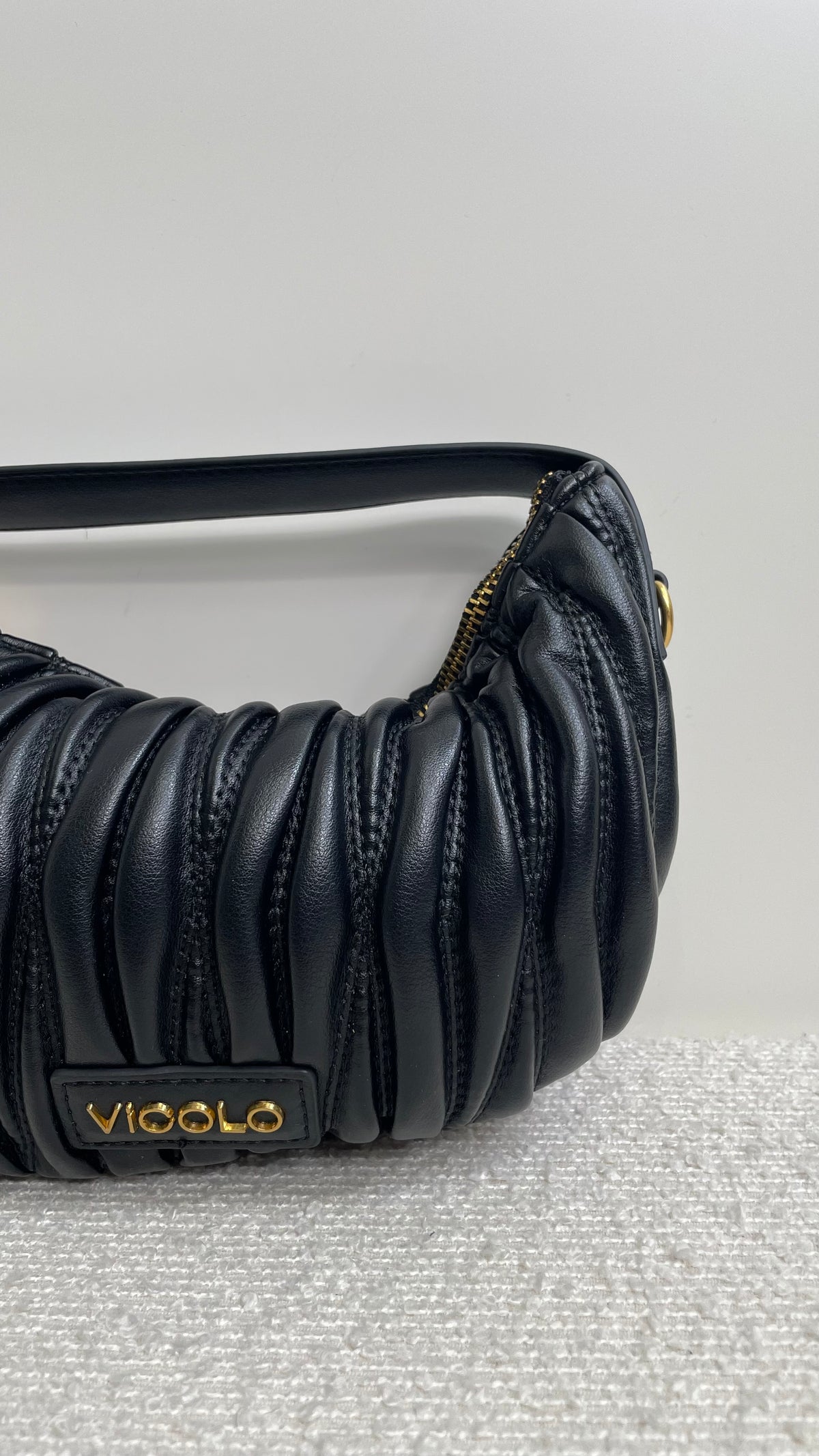 Borsa Croissant nera Vicolo - XAC0051 -