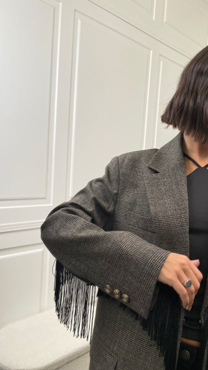 Blazer principe di Galles e frange Vicolo - TAC1313 -