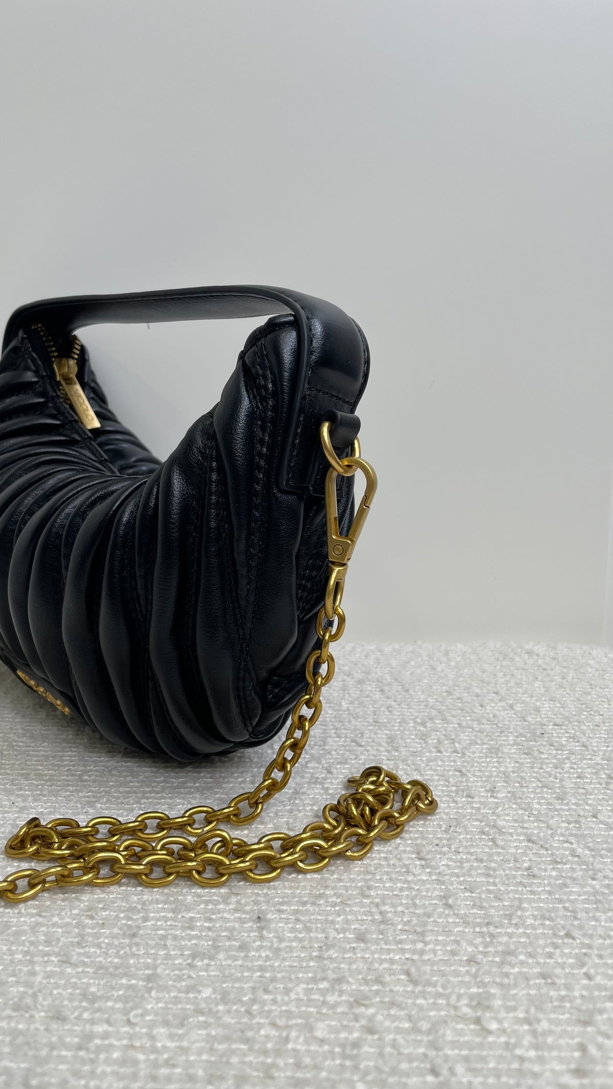 Borsa Croissant nera Vicolo - XAC0051 -
