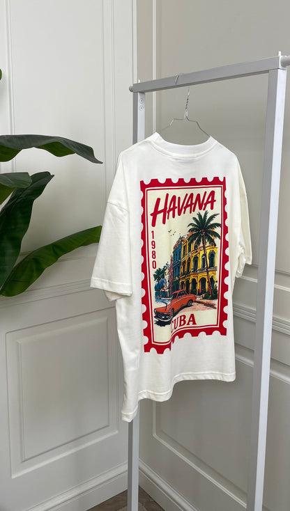 T-shirt mezza manica con stampa HaveOne - TDY-Q233 -