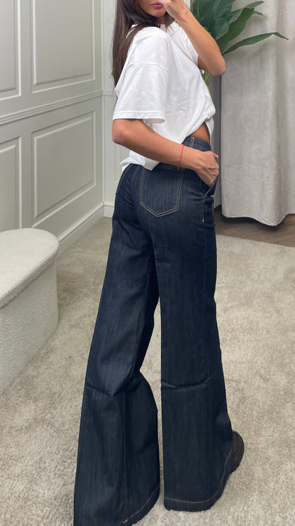 Pantalone ELENA denim lavaggio scuro Vicolo - DAC5066 -