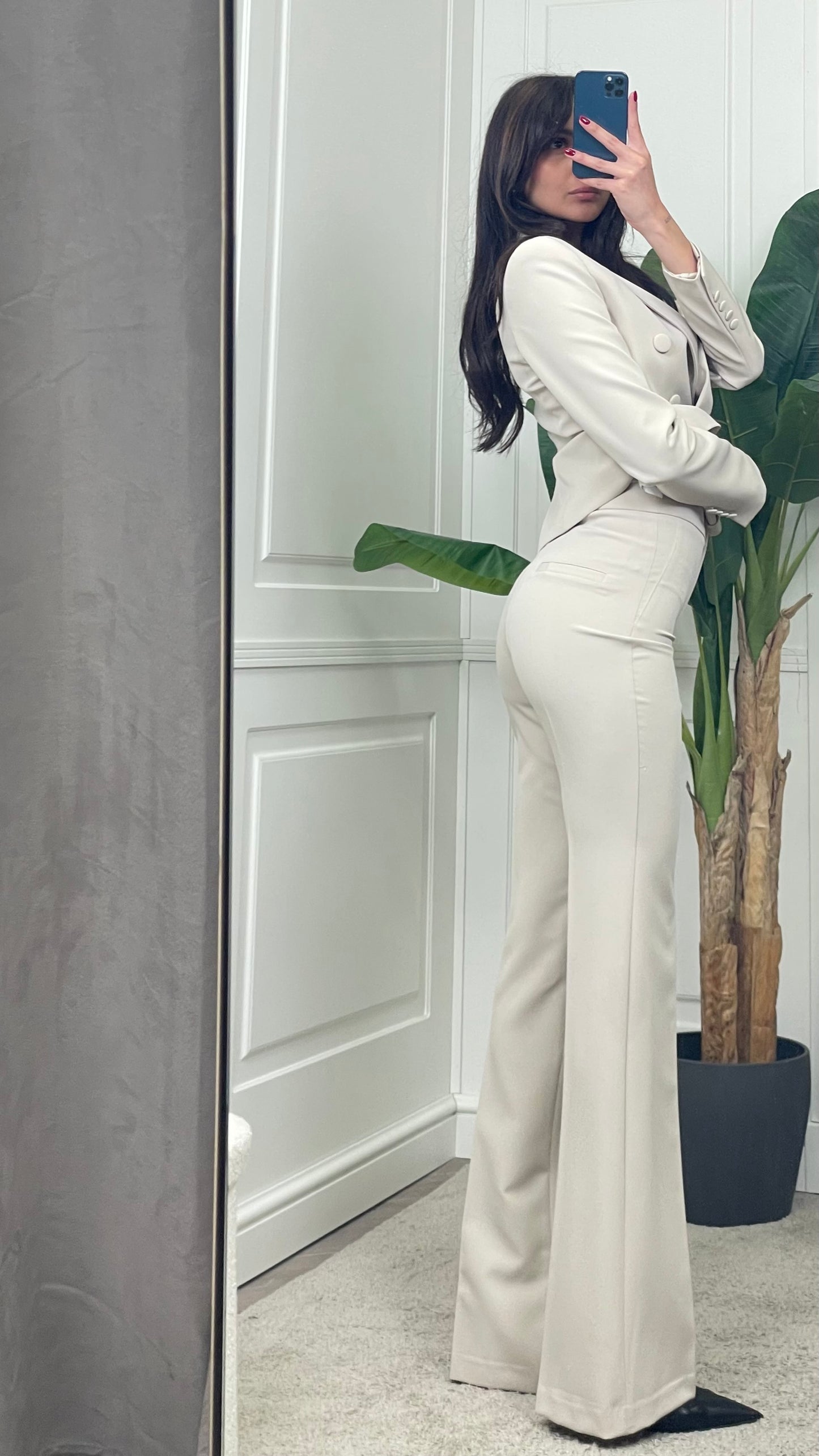 Pantalone Flare Greige Silence Limited - NP2003KEY -