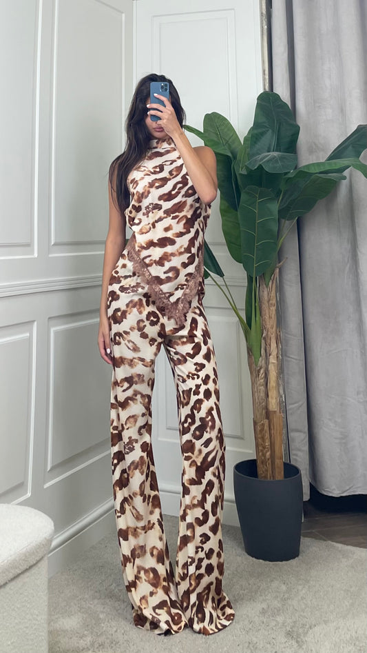 Pantalone a zampa fantasia animalier HaveOne - PMA-Q546 -