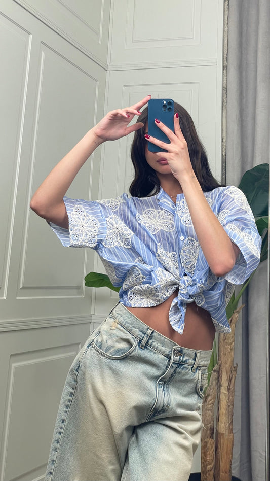 Camicia con ricamo Vicolo - TAB2220 -