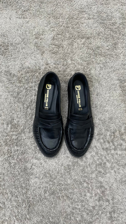 Mocassino in pelle arricciato Divine Follie Nero - CINZIA -2541-