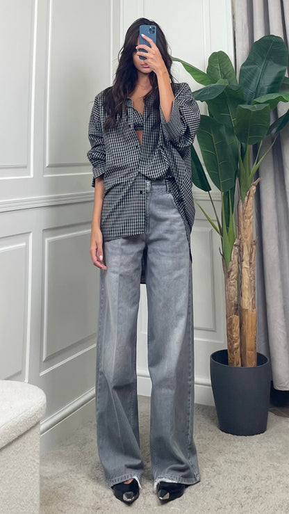 Jeans MIA baggy fit grigio Vicolo - DAC5125 -