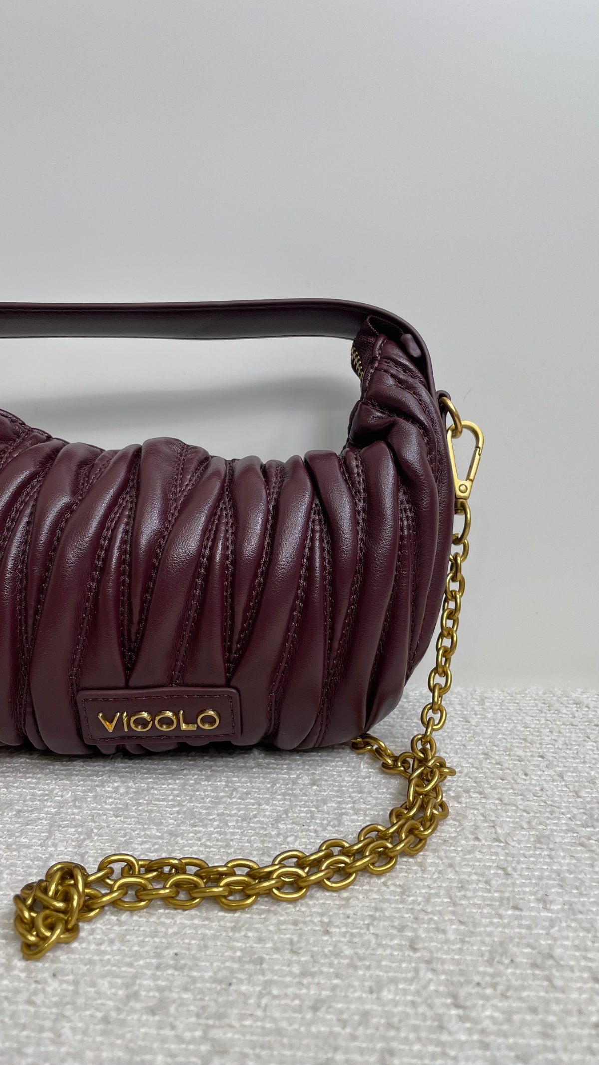Borsa Croissant borgogna Vicolo - XAC0051 -