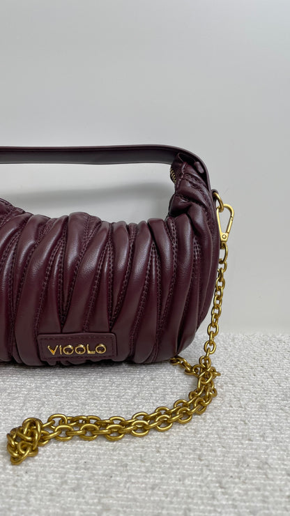 Borsa Croissant borgogna Vicolo - XAC0051 -