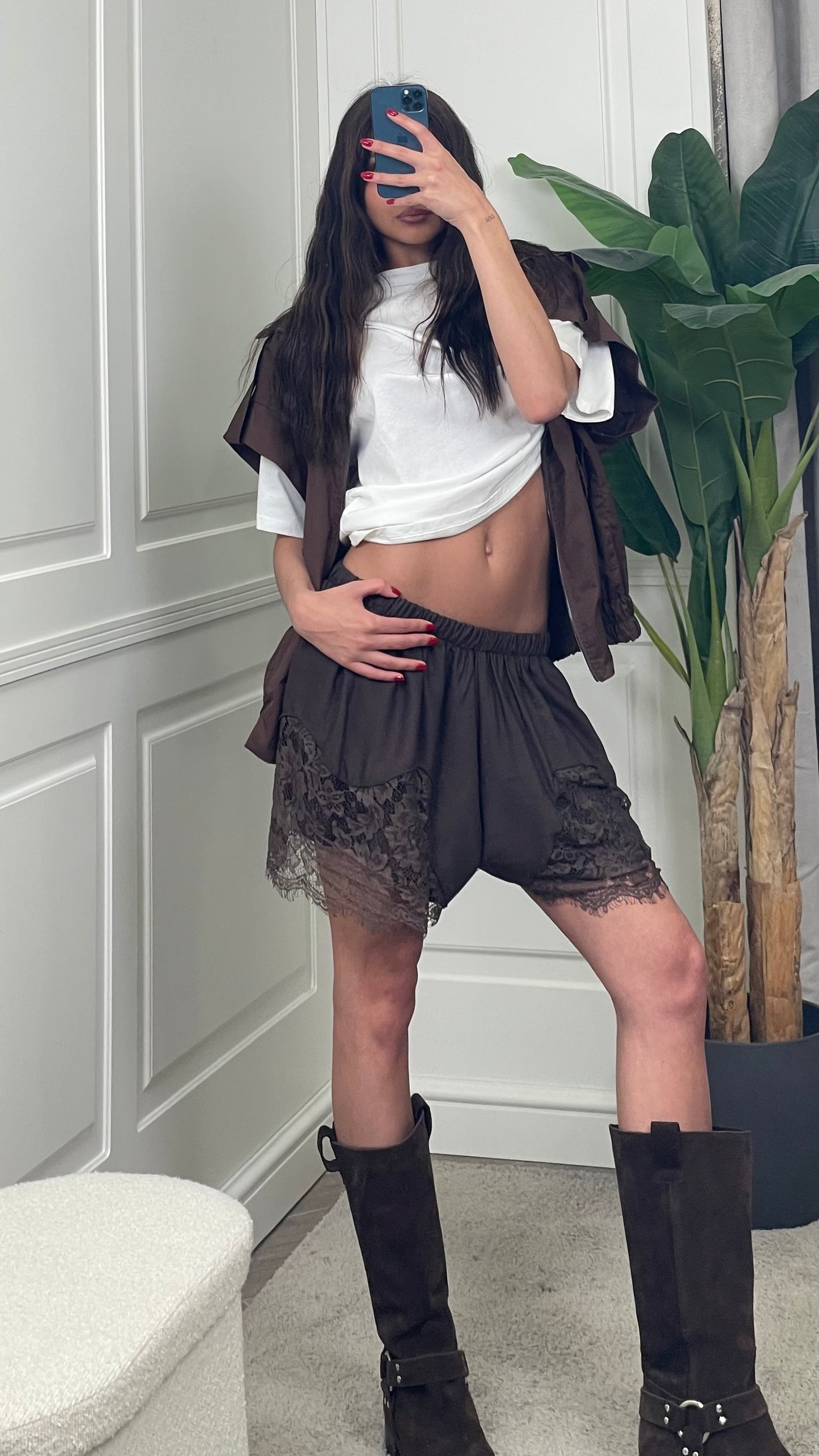 Shorts con pizzo HaveOne - PVS-Q383 -