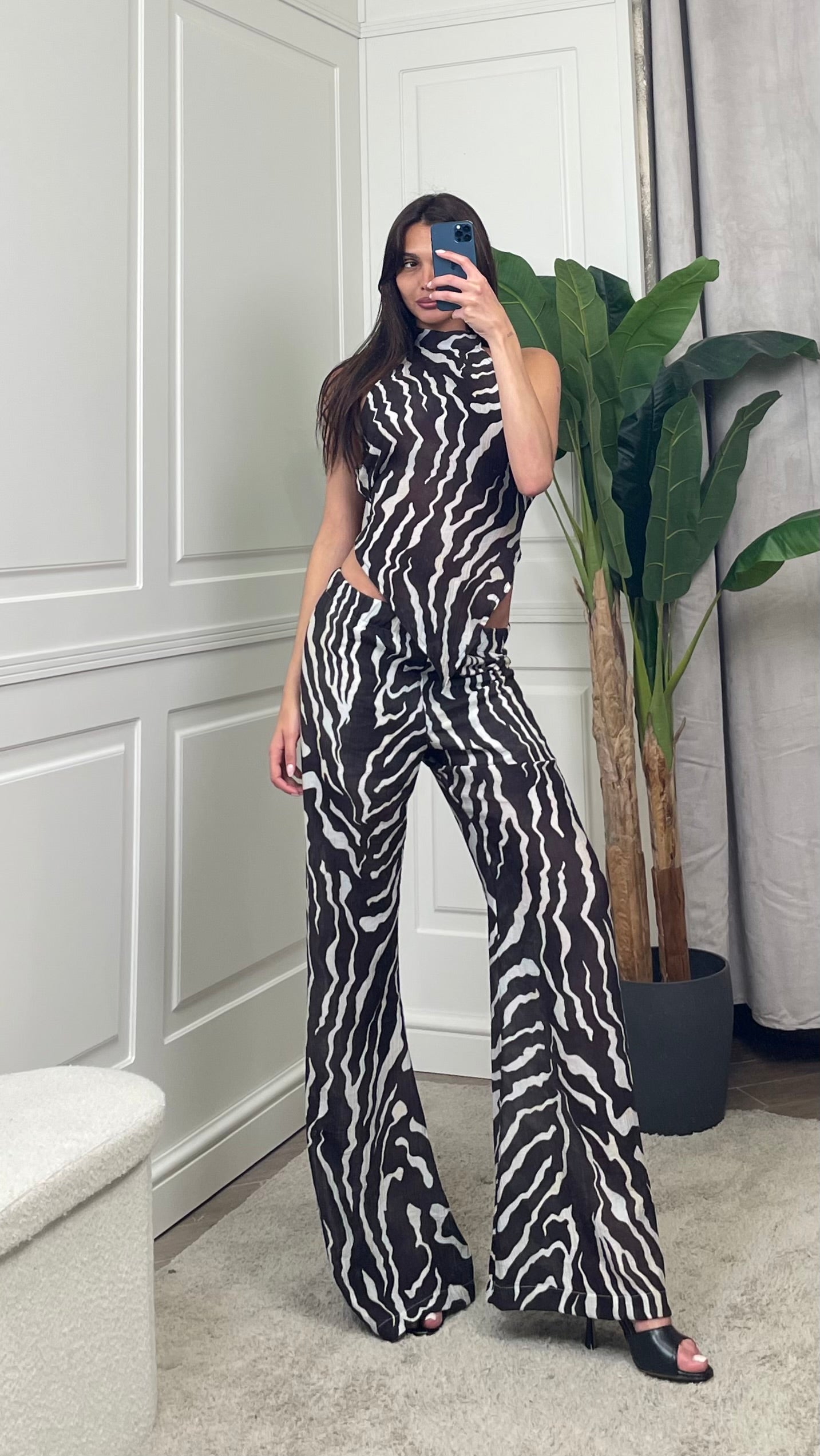 Pantalone a zampa HaveOne - PMA-Q437 -