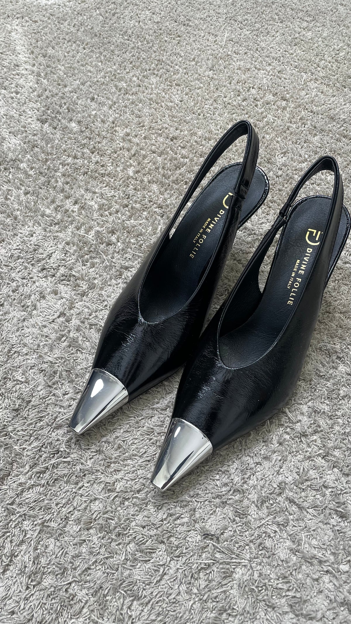 Décolleté slingback Divine Follie nero              -POL04-