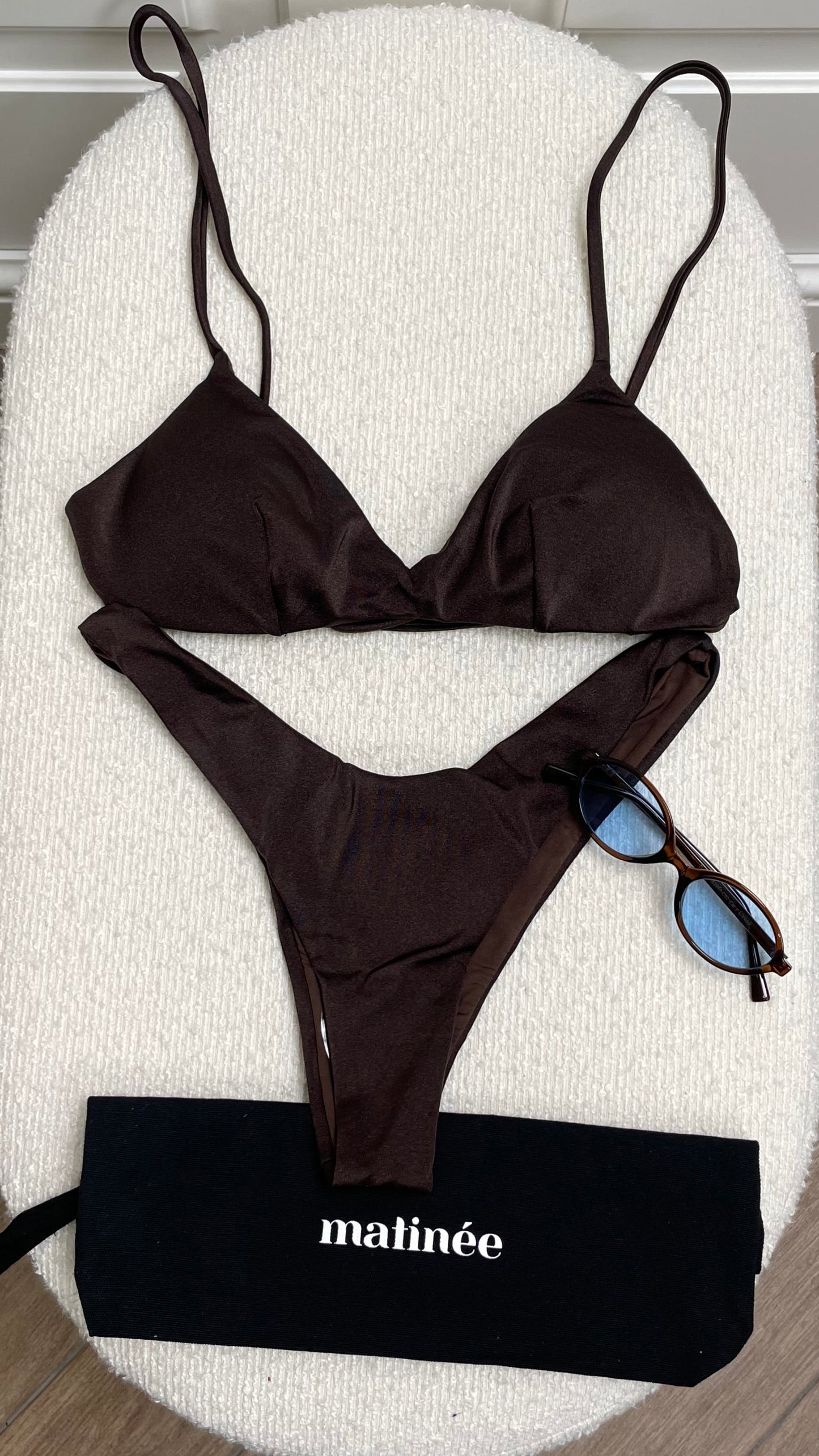 Tina lycra lucida seppia Matinée