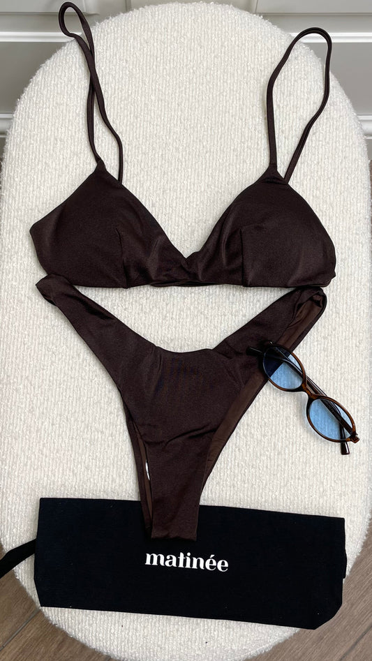 Tina lycra lucida seppia Matinée
