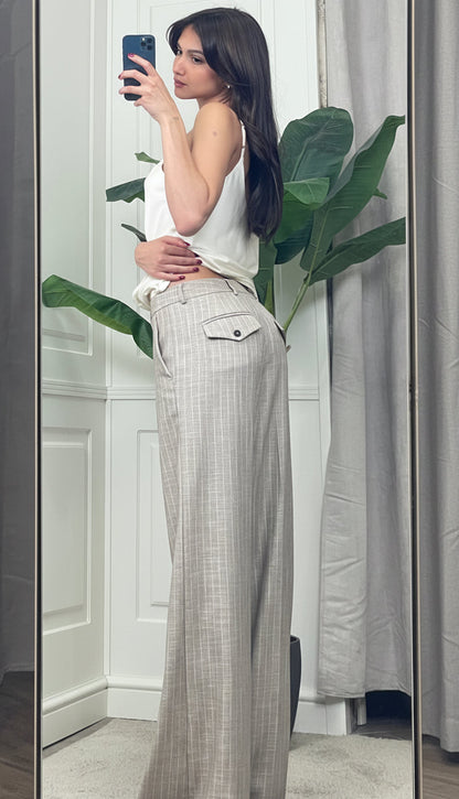 Pantalone Tailleur gessato - TAB1240 -