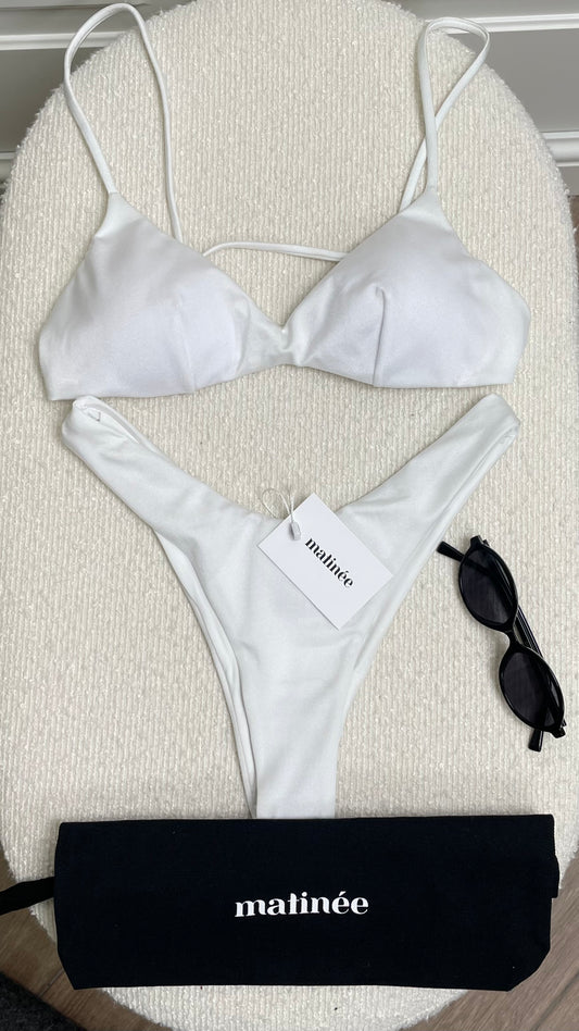 Tina lycra lucida bianco Matinée
