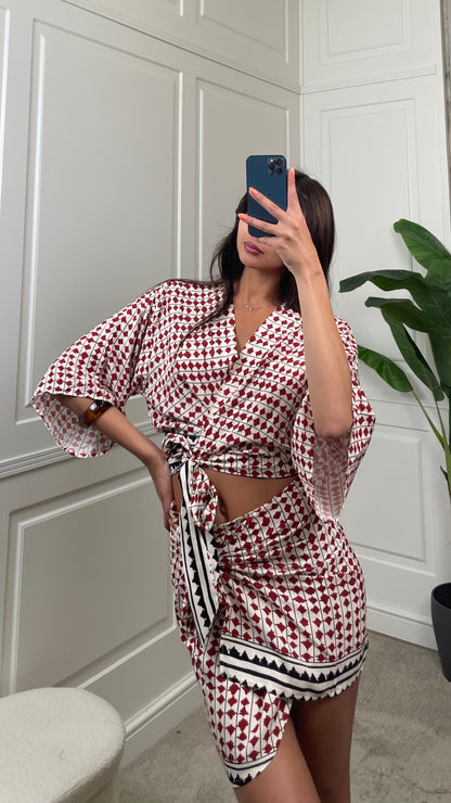 Camicia portafoglio fantasia tribale Vicolo - TAB2854 -