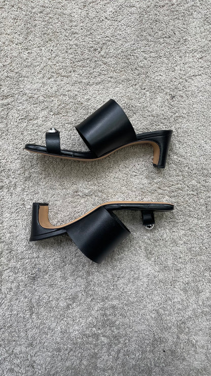 Sandalo nappa nera con gioiello Divine Follie - EMMAQ2736 -
