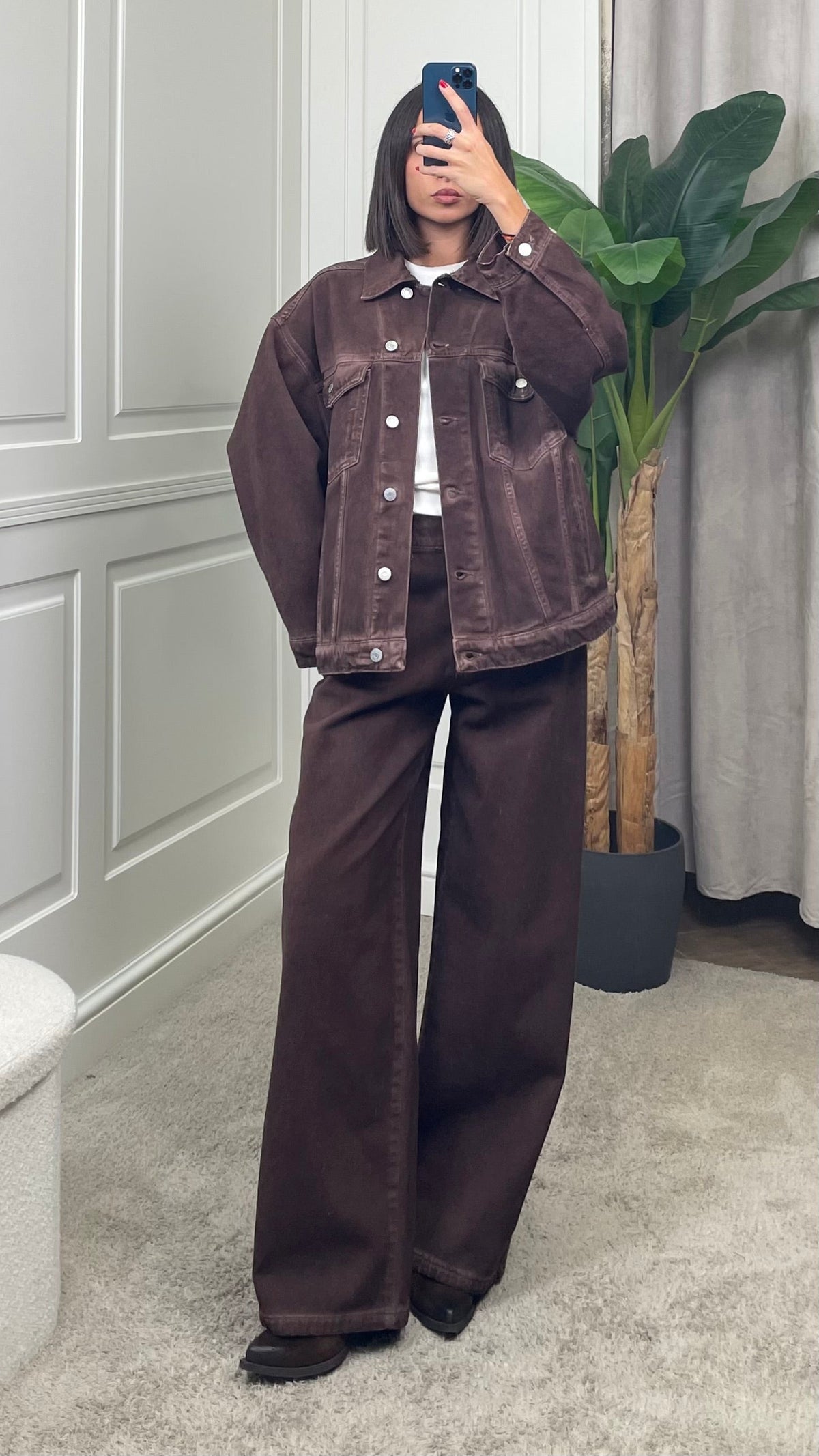 Giacca in denim Vintage Cioccolato HaveOne - KLS-R050 -