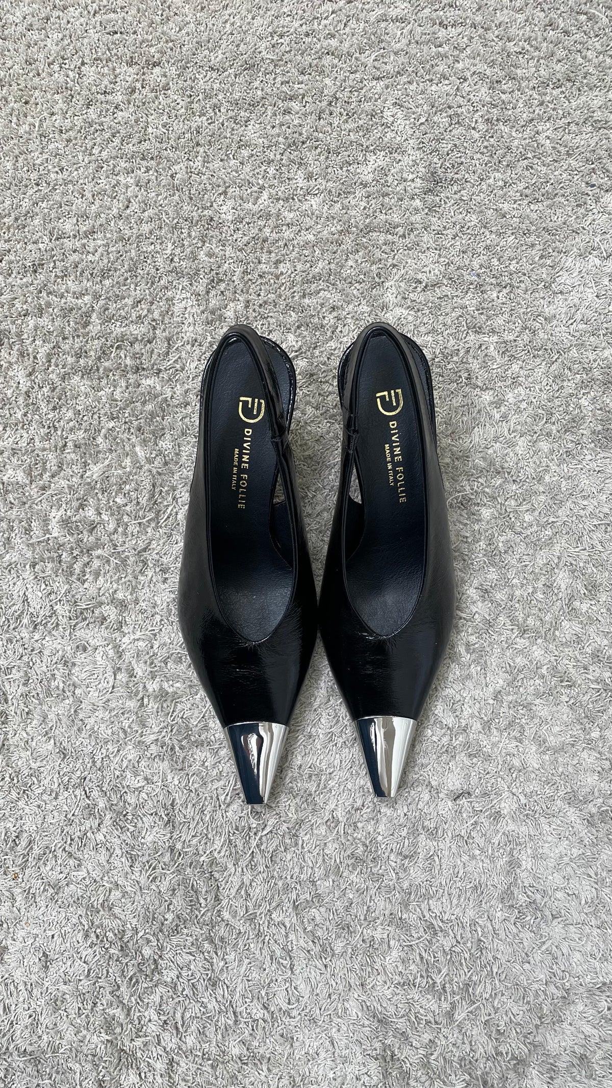 Décolleté slingback Divine Follie nero              -POL04-