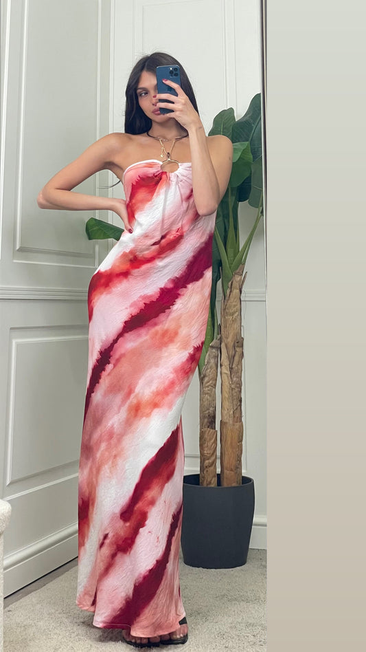Abito lungo  "Tie Dye" HaveOne   AVS-Q102