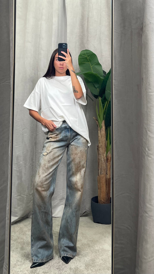 Jeans ViCOLO effetto invecchiato -DF5156-