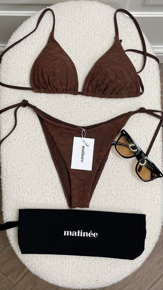 Kate merletto marrone Matinée