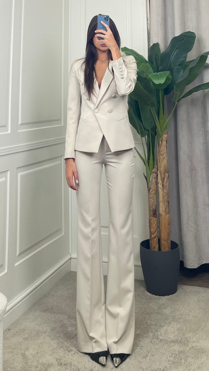 Pantalone Flare Greige Silence Limited - NP2003KEY -