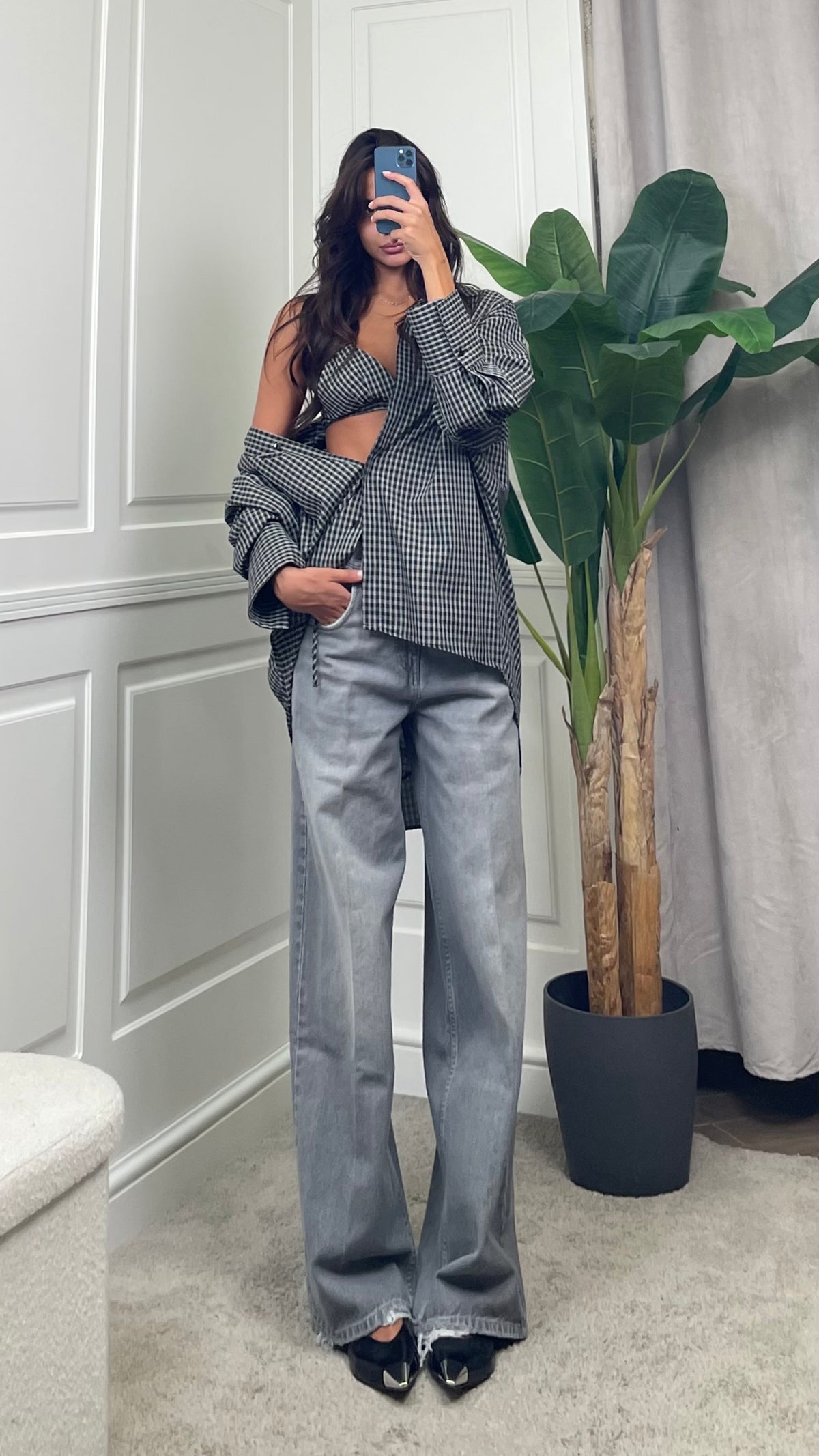 Jeans MIA baggy fit grigio Vicolo - DAC5125 -