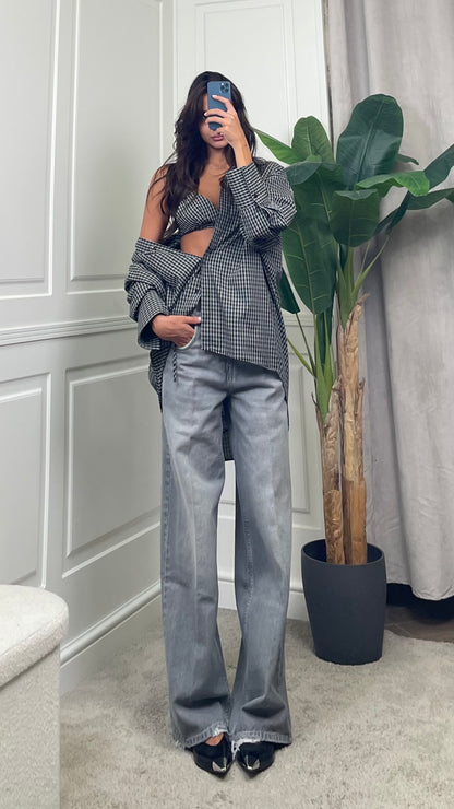 Jeans MIA baggy fit grigio Vicolo - DAC5125 -