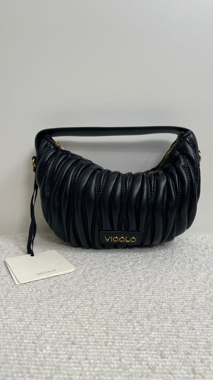 Borsa Croissant nera Vicolo - XAC0051 -