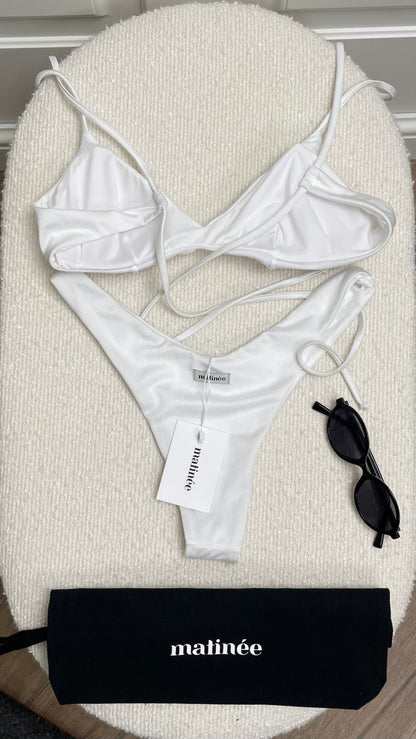 Tina lycra lucida bianco Matinée