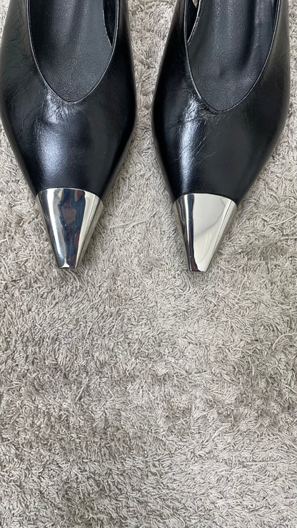 Ballerine slingback con placca argento Divine Follie - ISA02 -