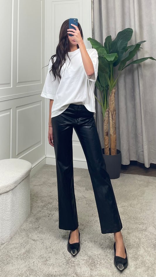 Pantaloni ecopelle nero HaveOne - PNO-R150 -