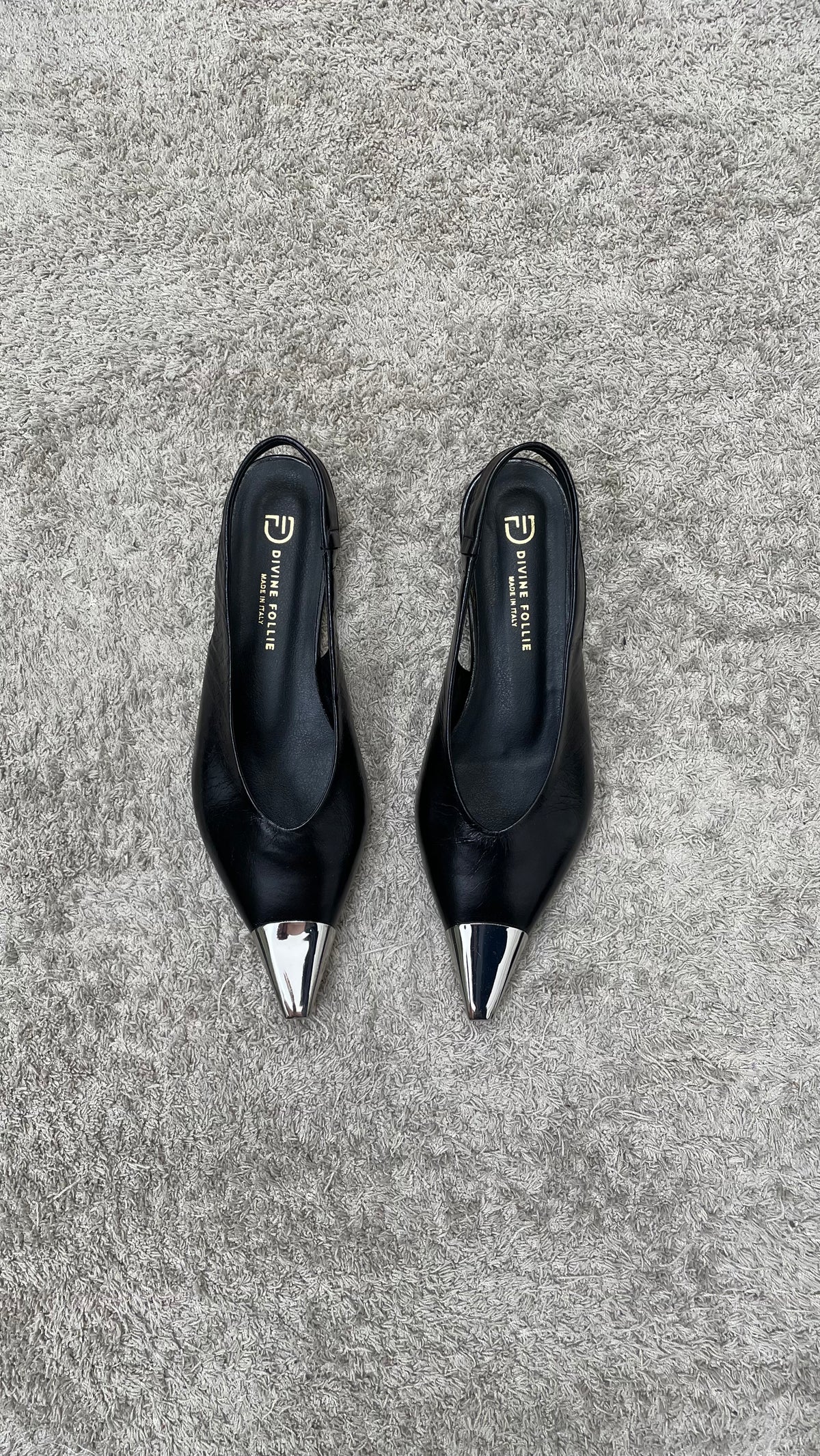 Ballerine slingback con placca argento Divine Follie - ISA02 -