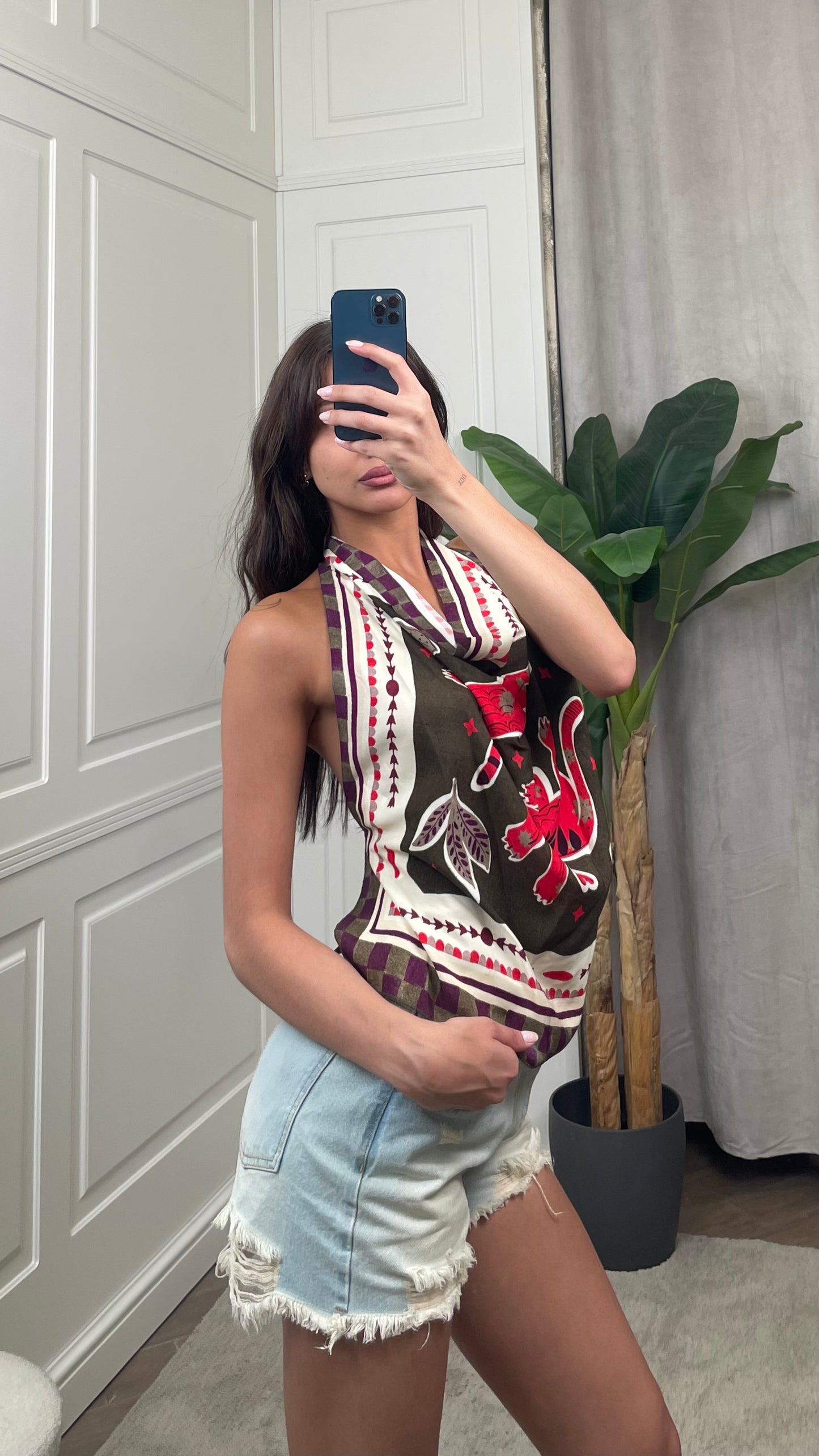 Top foulard verde HaveOne - RVS-Q261 -