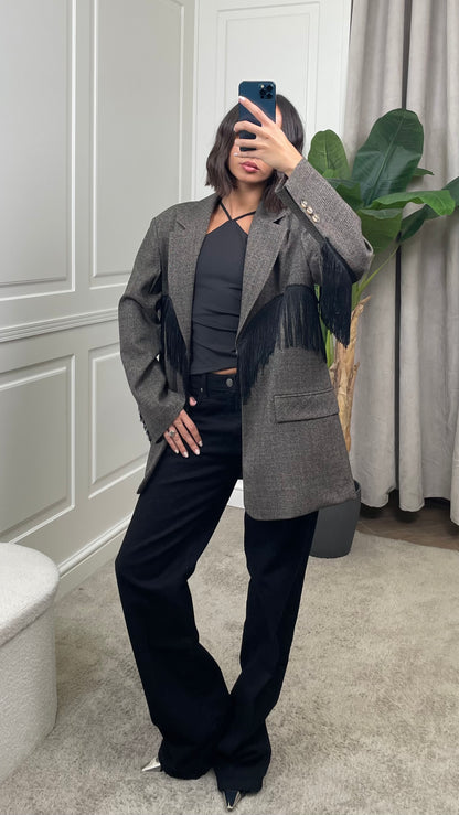 Blazer principe di Galles e frange Vicolo - TAC1313 -