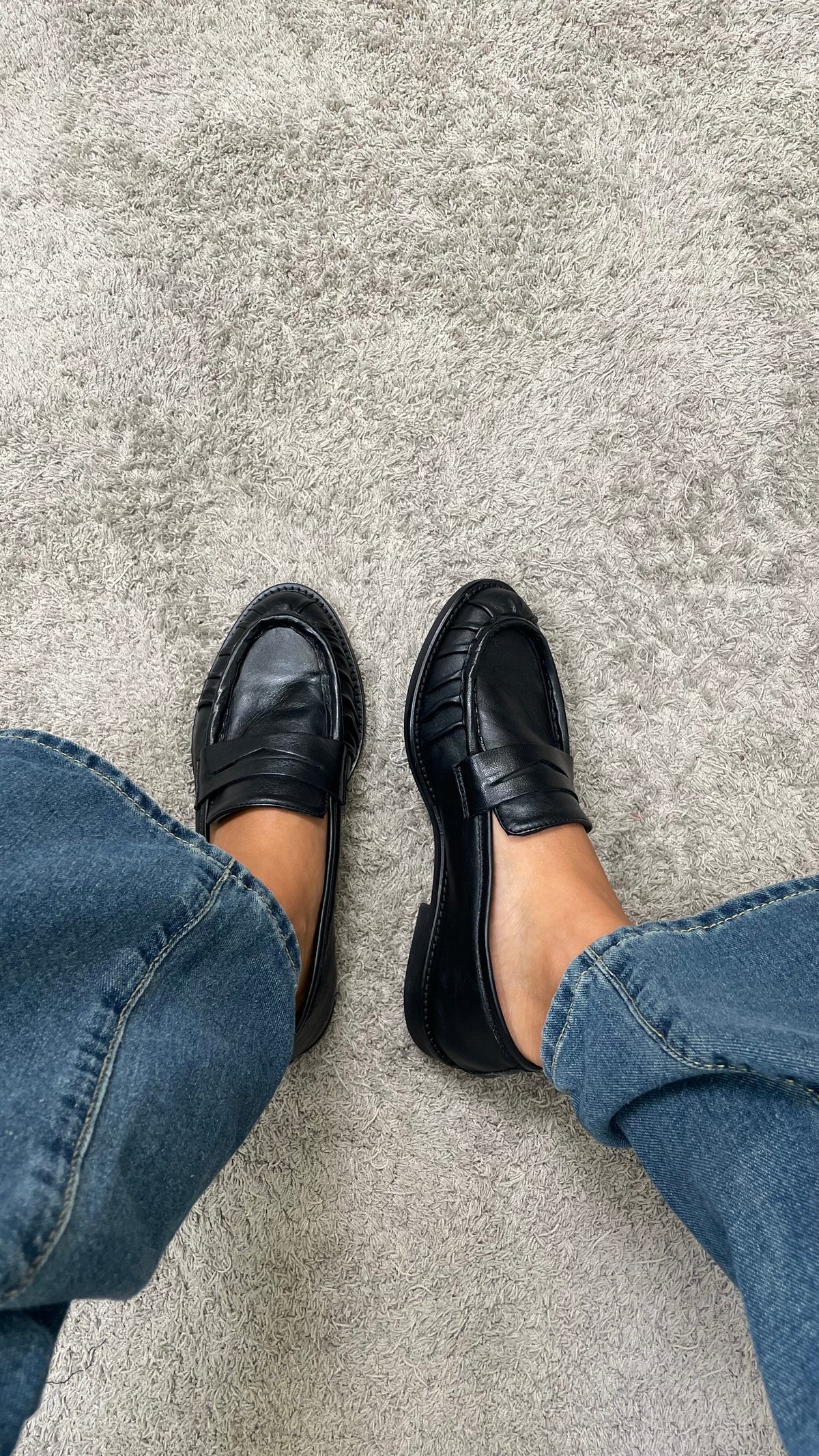 Mocassino in pelle arricciato Divine Follie Nero - CINZIA -2541-