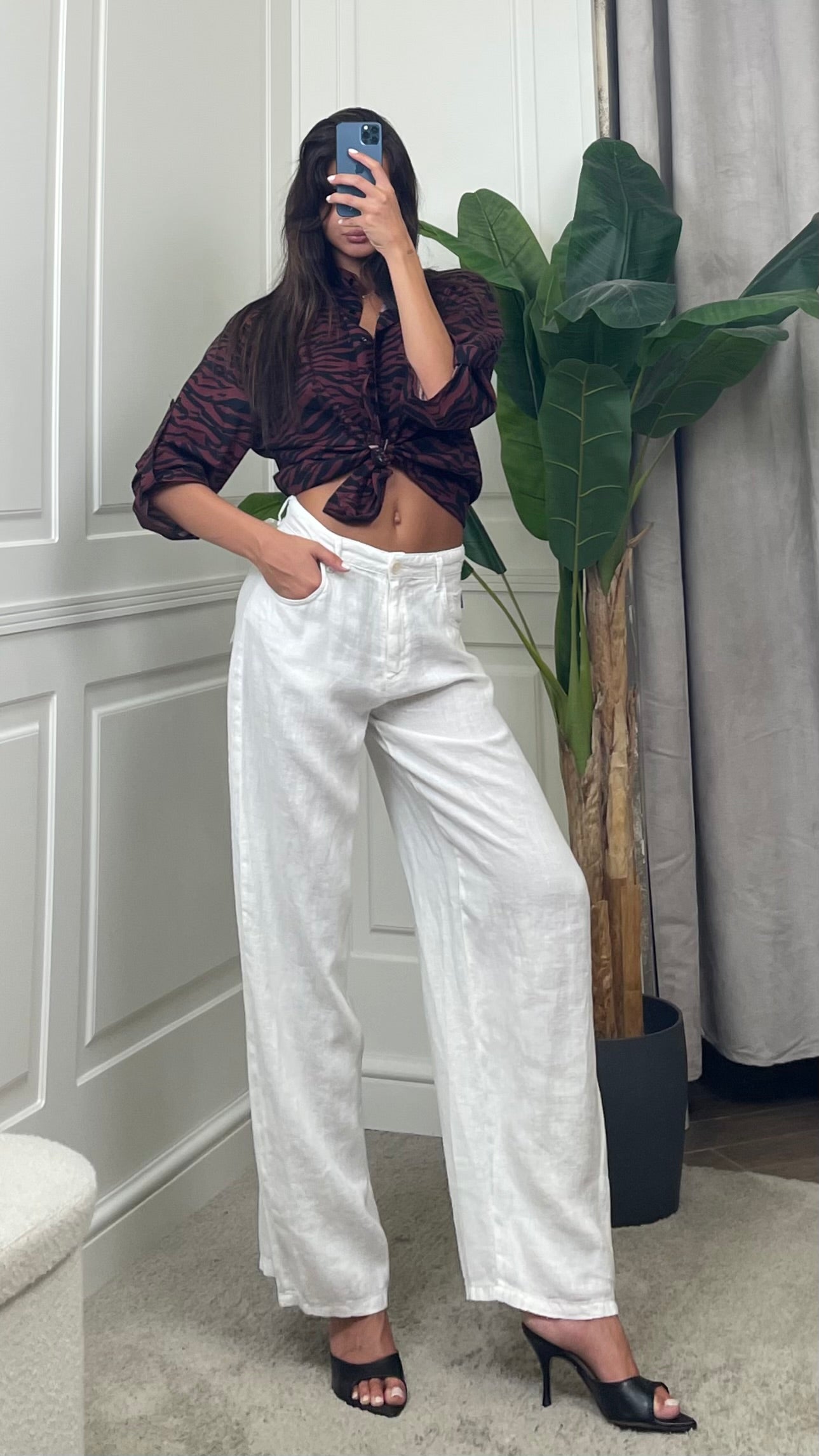 Camicia coreana zebrata bordeaux HaveOne - CMA-Q518 -