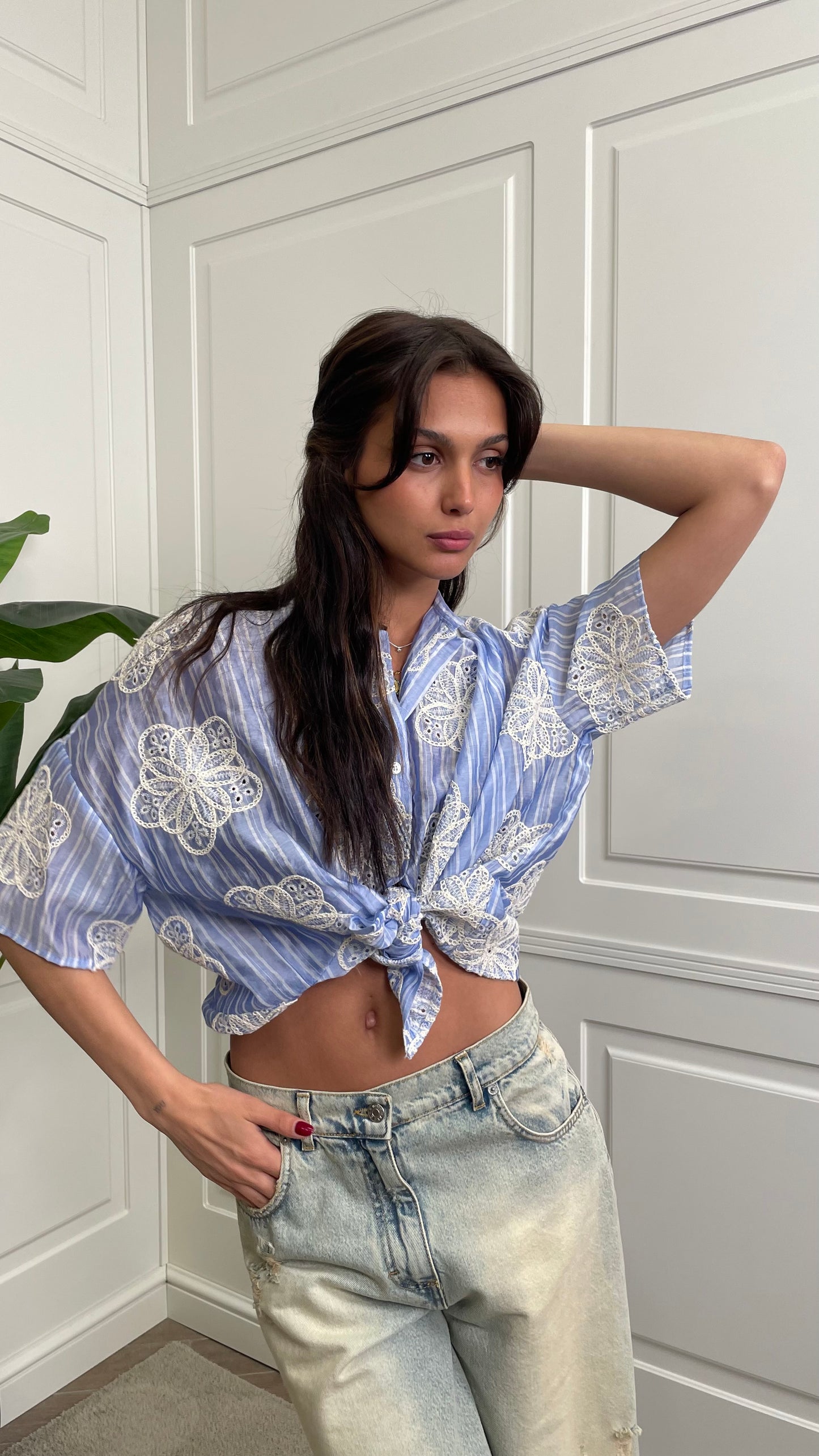 Camicia con ricamo Vicolo - TAB2220 -