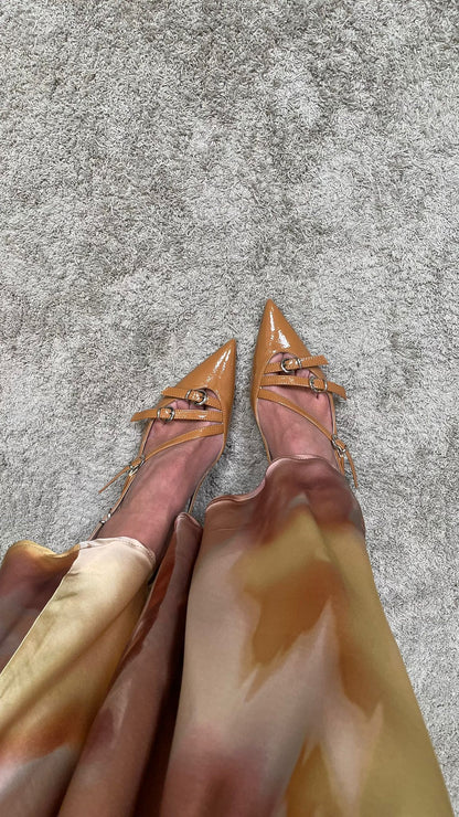 Slingback DivideFollie Vetrino Caramello
