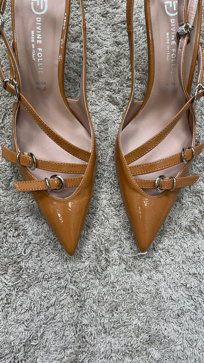 Slingback DivideFollie Vetrino Caramello