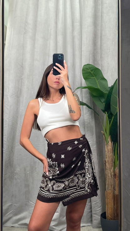 Minigonna HaveOne bandana (Moro, Bordeaux)