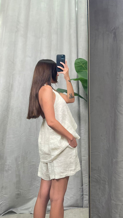Set-Coordinato ViCOLO Lino/Viscosa (Panna, Verde acido)