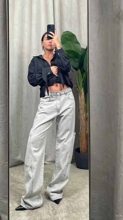 Jeans HaveOne "Dakar" grigio baggy -PGZ-P077-