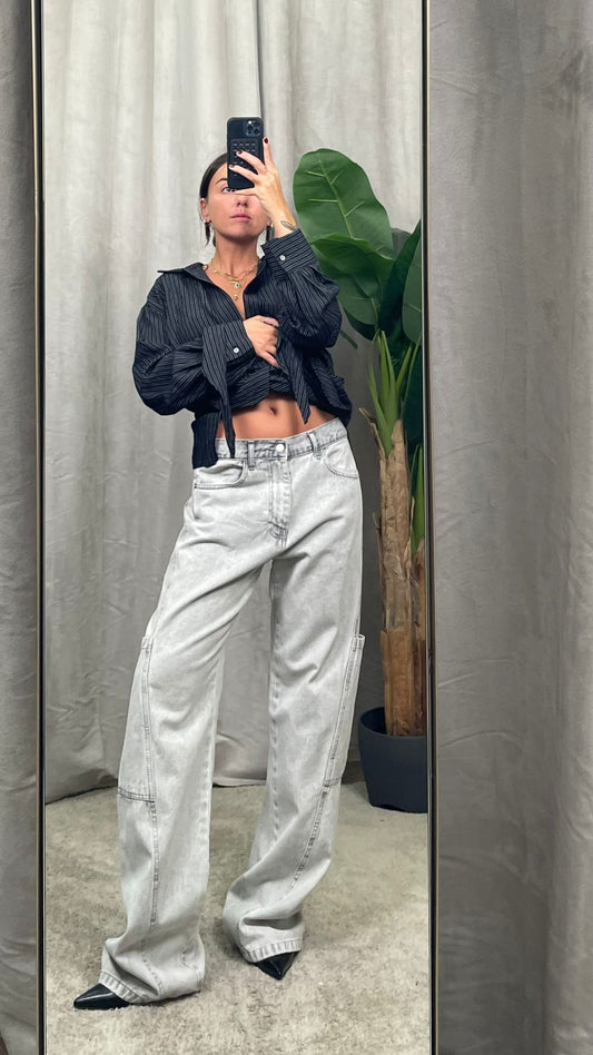 Jeans HaveOne "Dakar" grigio baggy -PGZ-P077-