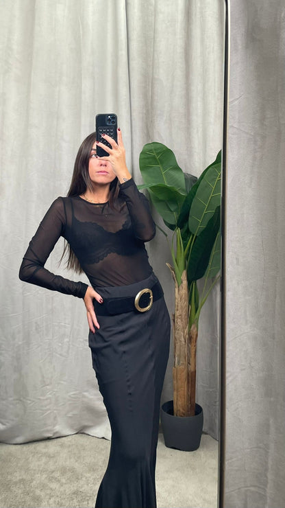 Body ViCOLO in tulle elasticizzato -UF0014-