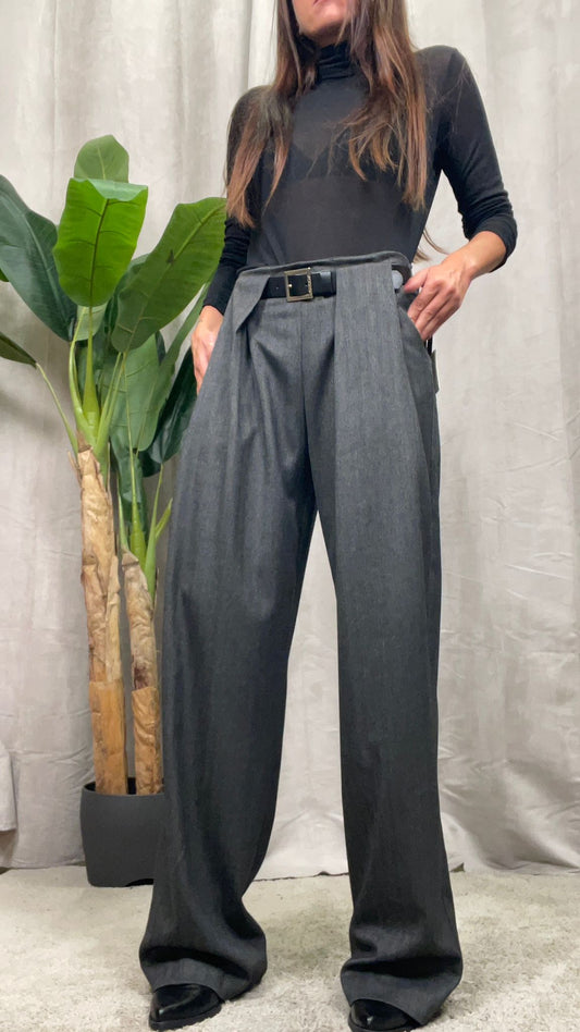 Pantalone ViCOLO con cinta spigato -TF1885-